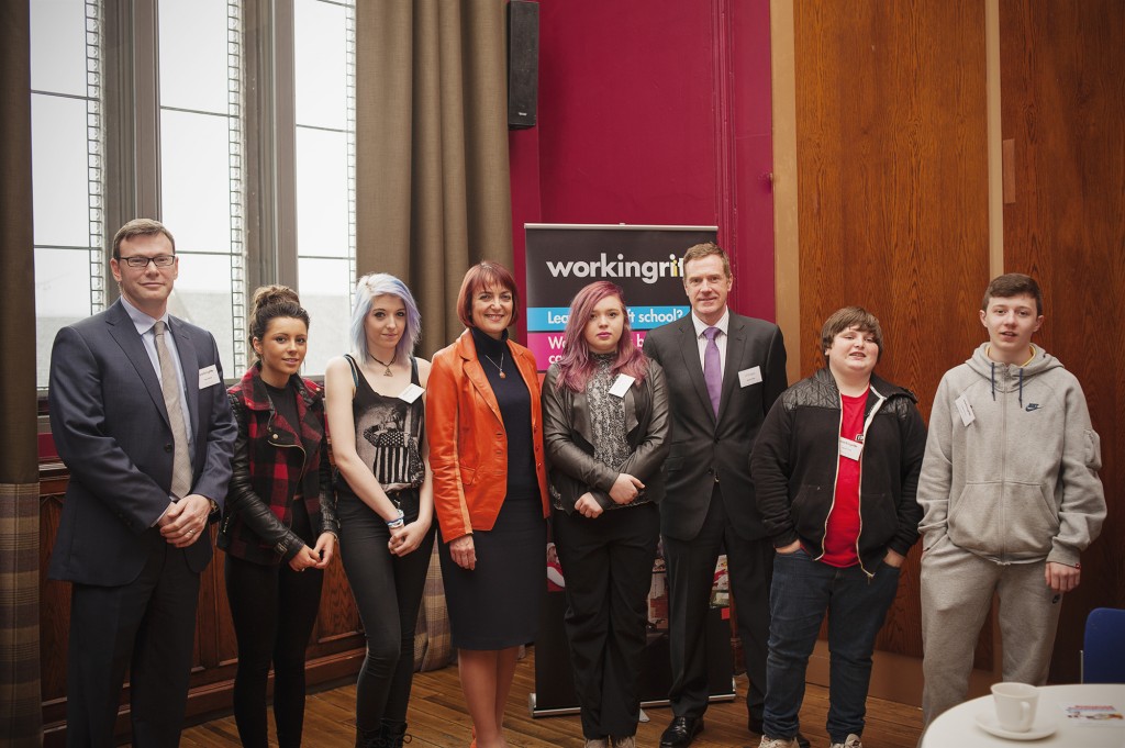 Our Pioneers with the Cabinet Secretary, WorkingRite Chief Executive Ryan Mackie and Sandy Brodie, Executive Director of J.P.Moran